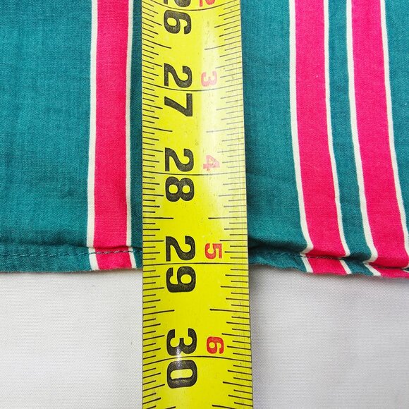Original Use Size XL Men Green Red White Stripe V Neck Short Sleeve Cotton Shirt - Picture 7 of 8